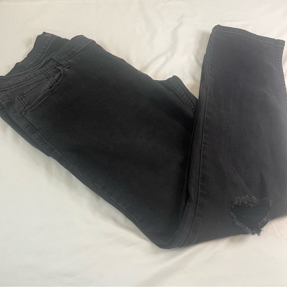 Levi 525‎ Skinny Classic Black Distressed Women Jeans size 15